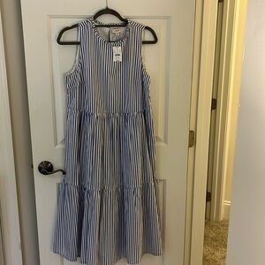Jcrew factory pinstriped dress. Never worn.